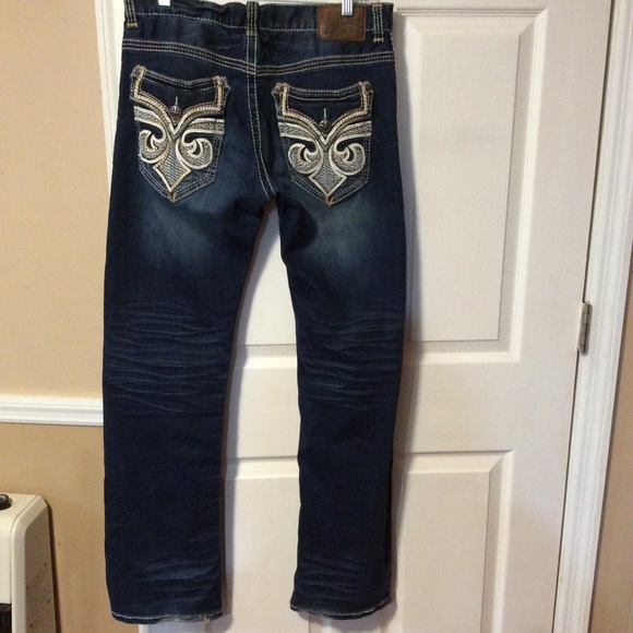 Affliction Blake jeans 31x33-measured waist is 32 - Picture 2 of 6
